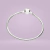 850075 Bracelete/Pulseira Rommanel de prata corrente e coração para berloques 22 cm