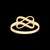 513348 Anel Rommanel skinny ring folheado a ouro duplo infinito