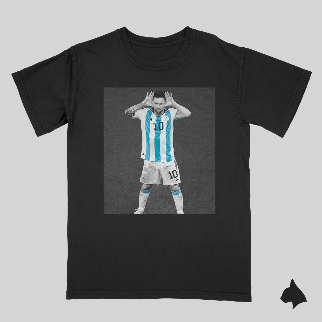 Remera de Algodon DTG - Messi Topo (World Cup 2022)