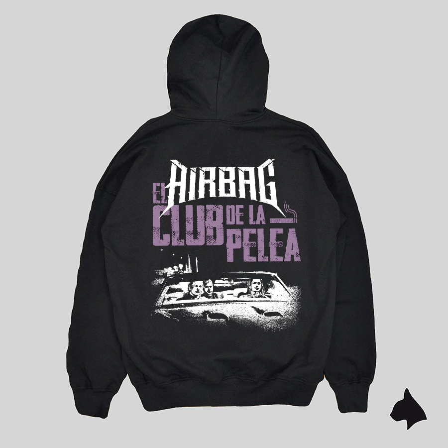 Buzo Negro DTG - El Club de la Pelea Distress (Airbag)
