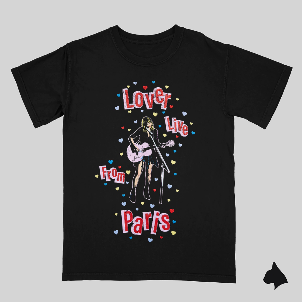 Remera de Algodon DTG - Lover in Paris