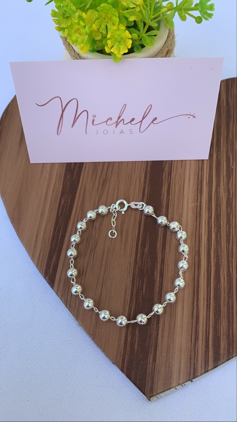 Pulseira de bolinhas 6MM