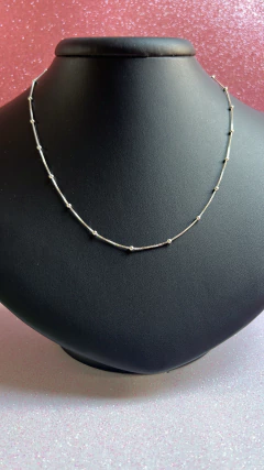 Corrente de bolinhas 60CM - Michele Joias | Joias em prata 925