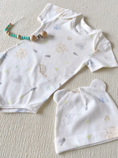 Body con gorro de algodón-Art.844 - COCOMIEL BEBES