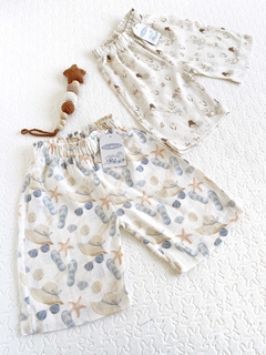 Pantalón pescador de lino-Art.P14 - COCOMIEL BEBES