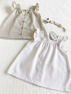 Vestido de lino-Art.1940-2 - COCOMIEL BEBES
