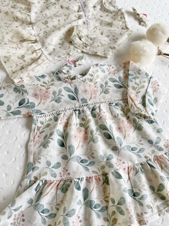Vestido de lino estampado-Art.1916-1 - COCOMIEL BEBES