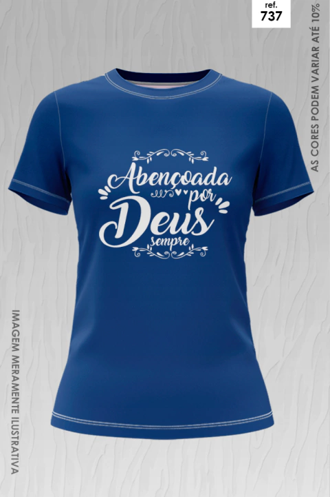 737 - Abençoada por Deus azul - comprar online