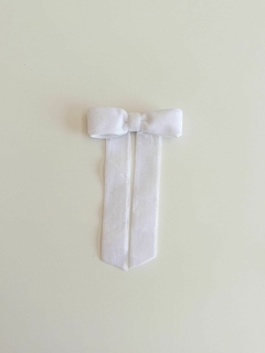 Laços lala de veludo branco - Lili Bowtique