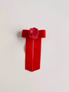 Laços Lala de veludo vermelho na internet