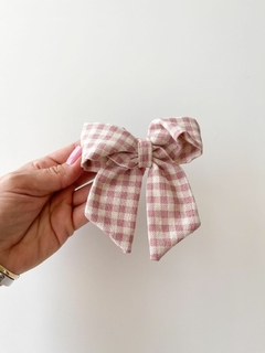 Laço Sara linho estampado G - Lili Bowtique