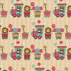 Tecido tricoline 100% algodão Baby Train com estrelas