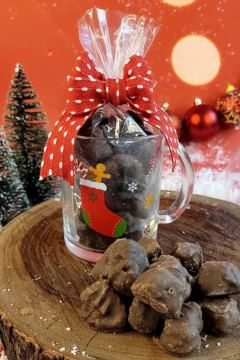 Caneca de vidro com bombotone