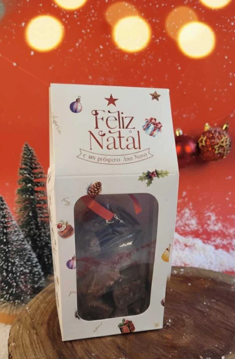 Caixa decorada com brownie bits