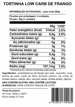 TORTINHA LOW CARB DE FRANGO - comprar online