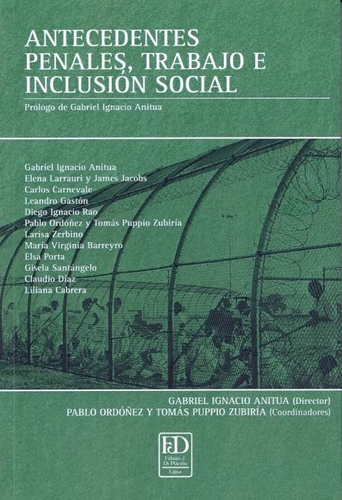 Antecedentes penales, trabajo e inclusión social. - comprar online