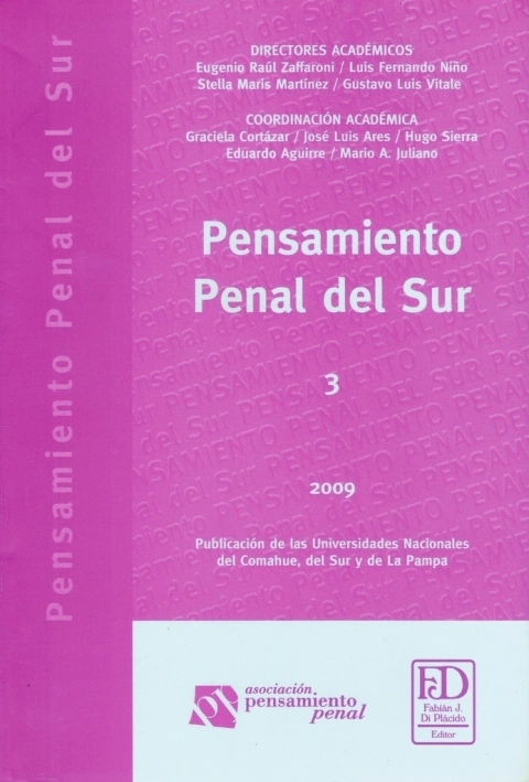 Pensamiento Penal del Sur N° 3.