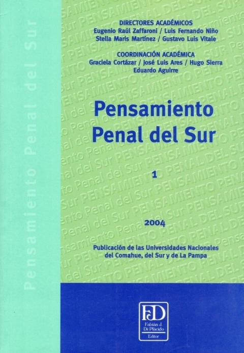 Pensamiento Penal del Sur N° 1.