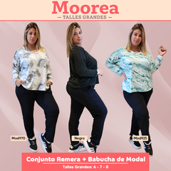 CONJUNTO DE MODAL ESTAMPADO TALLE GRANDE DE MUJER - comprar online