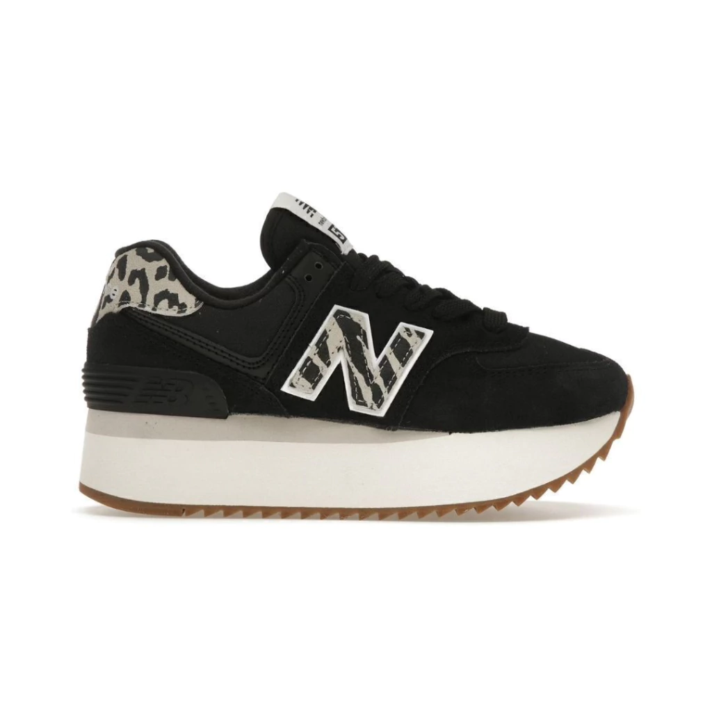 New Balance 574+ Plus Platform Black 'Animal Print'