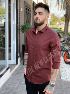 Camisa Lisa Bordo - comprar online