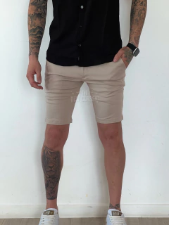 Bermuda Corte Chino Crema - comprar online