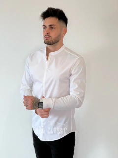 Camisa Cuello Mao Blanca (bengalina) - comprar online
