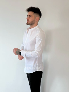 Camisa Cuello Mao Blanca (bengalina)