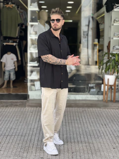 Camisa Lino mangas cortas