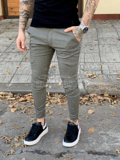 Chino de Bengalina Gris Jaspeado