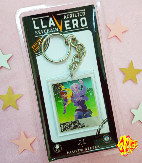 Llavero Acrilico - Cyberpunk Edgerunners David y Lucy