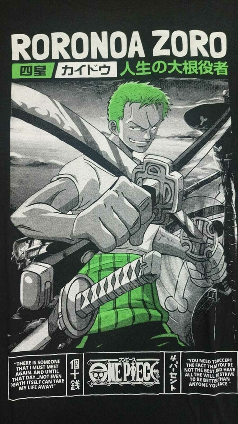 Remera One Piece - Zoro Modelo 2