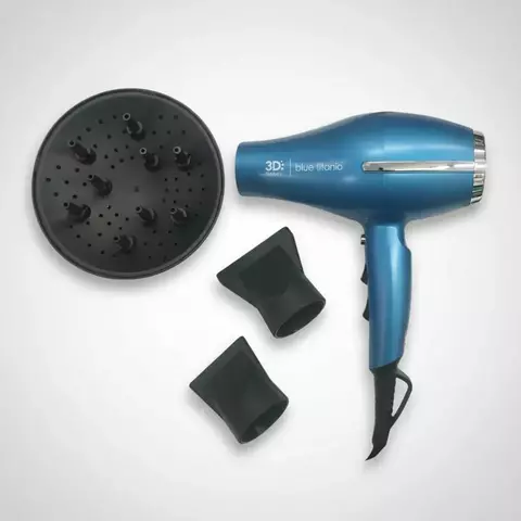 Secador Ga.ma Blue Titanio 3d Therapy 2300w Anti-frizz Color Azul - comprar online