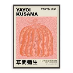 Yayoi Kusama Pumpkin rosa - Stock - 60x80