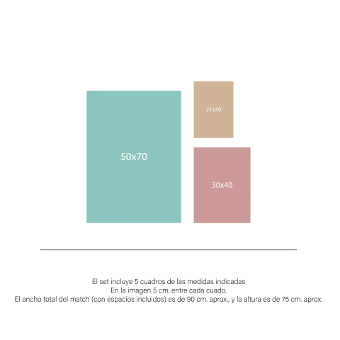 MATCH #5 - 3 Cuadros - comprar online