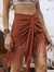Saia com franjas marrom P - comprar online