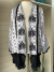Kimono preto e branco Bluesteel tam único - Nosotras 