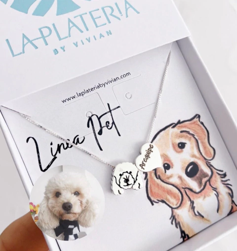 Cadena Pet con nombre y foto