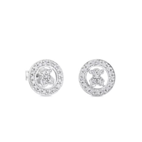 Aretes Ositos con micro circones en Aro