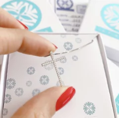 Cadena Cruz grande Circon Pequeño - buy online