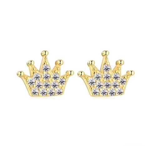 Aretes Corona Dorado
