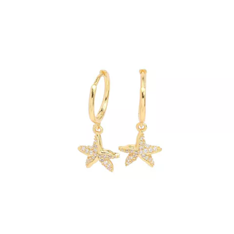 Candongas estrella de mar Dorada