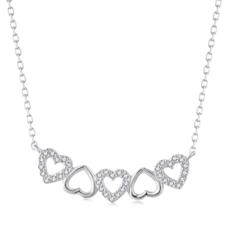 Cadena Corazones Calados