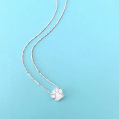 Cadena Huella mini con circones