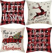 Funda almohadones navideños