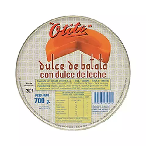 Otito Dulce de Batata con Dulce de leche - 700 gr
