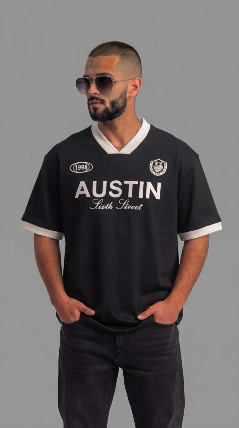 REMERA SEMI OVER CON VIVO AUSTIN