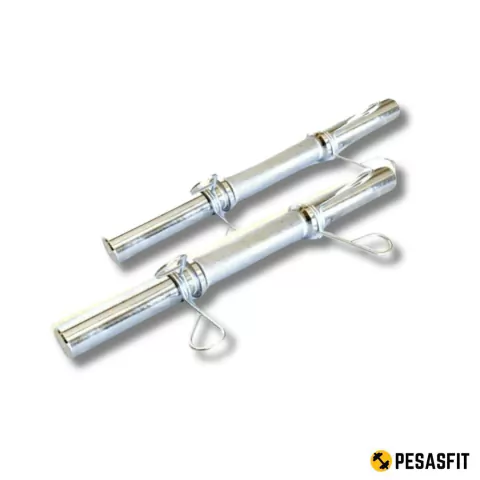 Mancuernas de hierro cromada lisa