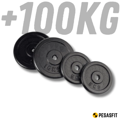 Set de discos comunes fundicion +100kg