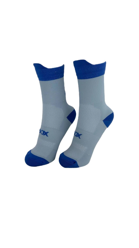 MEIA OVER ALL CANO CURTO AZUL CLARO COM AZUL ROYAL